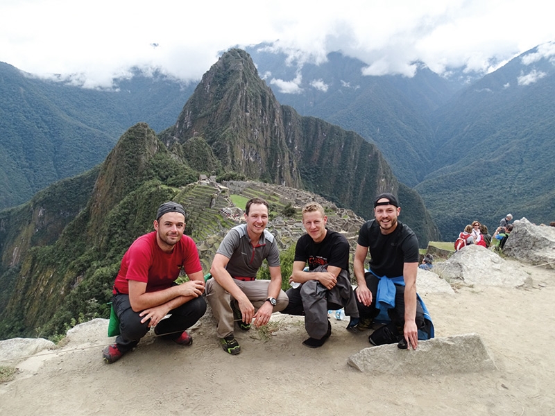 Los Gamaschos bei Machu Picchu