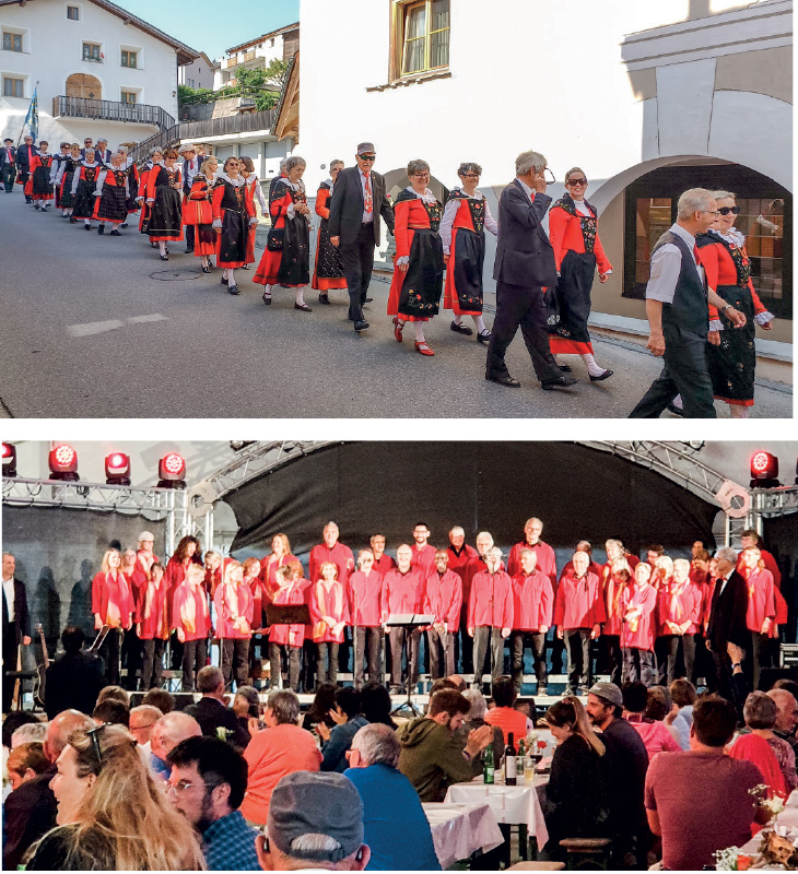 Der Umzug der Damen und der Gospelchor Dübendorf in Müstair