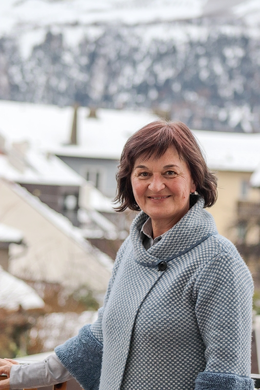 Monika Wielander Habicher, referierte über die Gemeinschaftsverpflegung in Schlanders