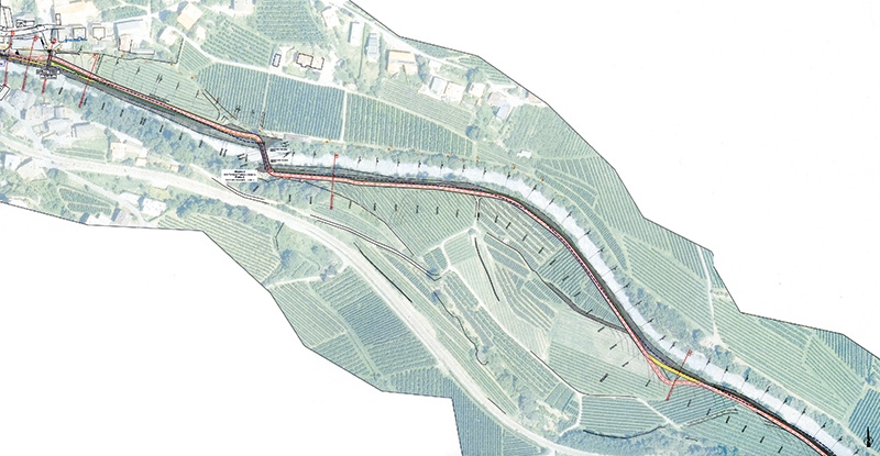 Dieser Plan für den neuen Radweg von Göflan bis Holzbrugg wird demnächst ausgeschrieben und dann gebaut. Für das Teilstück Göflan – Hoamatgampl muss erst das Ausführungsprojekt erstellt werden, der Trassenverlauf steht aber fest.