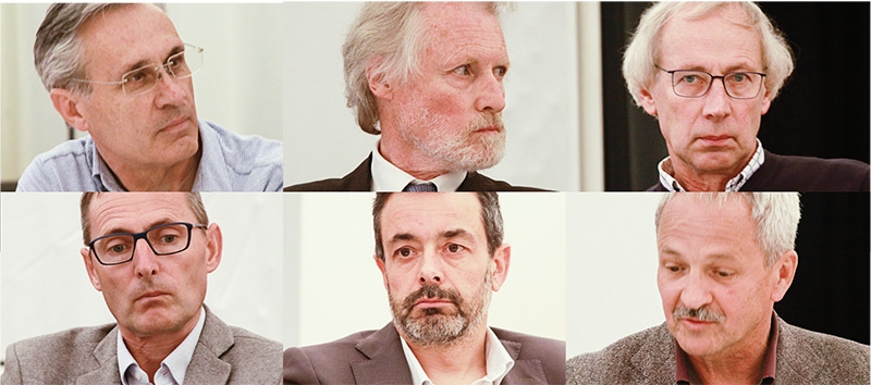 oben v.l.: Günther Platter, Eberhard Daum und Hermann Kerschbaumer-Raffeiner unten v.l.: Stephan Bauer, Joachim Dejaco und Elmar Morandell