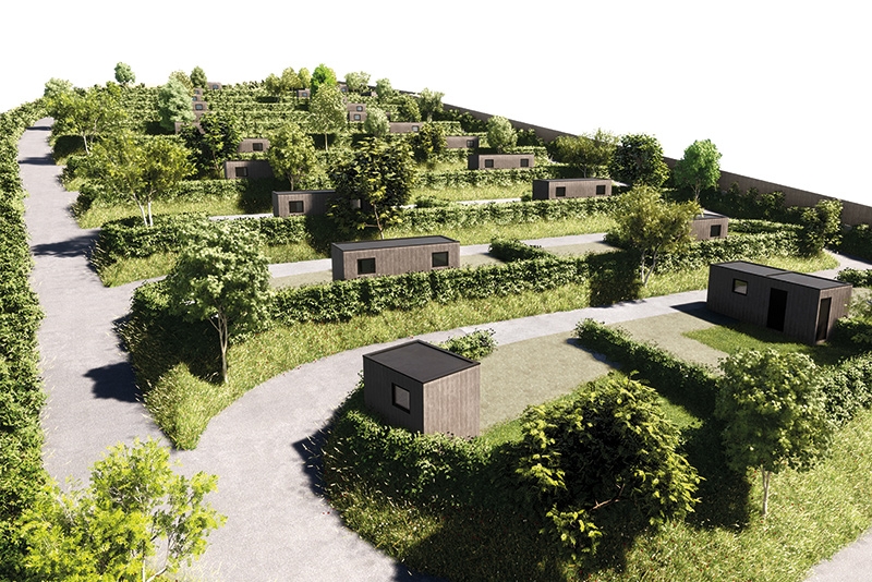 Bebauungs-Schaubild (Rendering Arch. Simon Schiefer)