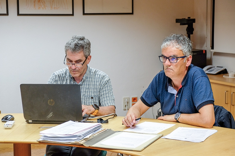 Der Grauner Gemeindesekretär Josef Anton Spiess und BM Heinrich Noggler: Entscheidung ist endgültig