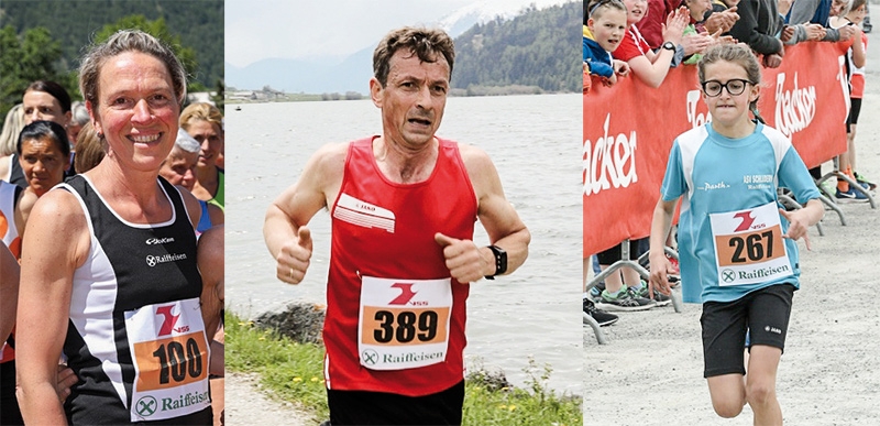 v.l. Mirka Lorenzani (ASC Laas), Konrad Schwalt (LF Laatsch/Taufers) und  Jessica Gufler (ASV Schluderns) gewannen alle 5 bisherigen VSS-Dorfläufe ihrer Kategorie