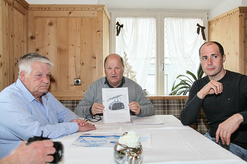 v. l.: BM Franz Heinisch, Präsident Erich Pfeifer und Geschäftsführer Heinrich Tumler:  „Wenn in Sulden nichts mehr weitergeht, dann wird Trafoi geschlossen werden.“