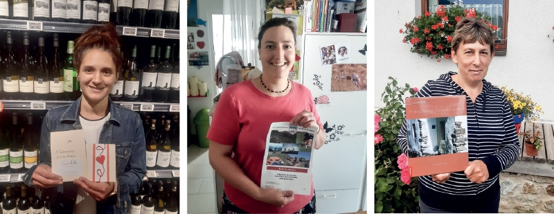 v. l. Susanne Pinggera, Hanna Stampfer und Sigrid Plangger welche sich über einen Massagegutschein bei Pazeller Seraina, einer E-Bike Tagesmiete bei Sigi Weissenhorn und über die Vinschger Impressionen von Gianni Bodini freuten. 