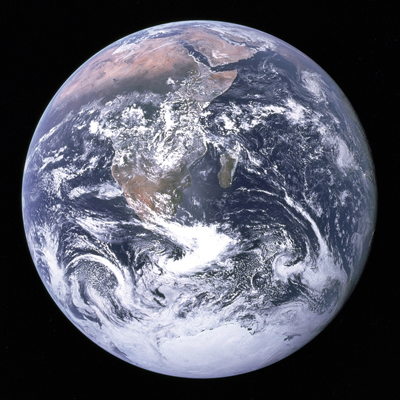 „Rising Earth“: Das Foto der Erde  aus der Apollo 8 Raumkapsel am Weihnachtstag 1968; Foto: https://en.wikipedia.org/wiki/Hadley_cell