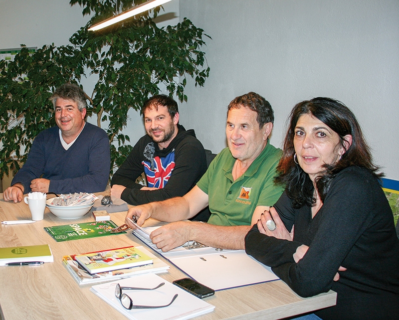 Vorstandsmitglieder des Geflügelzuchtvereins v.l. Michael Bötter, Daniel Gargiulo Reinhard Zangerle und Edeltraud Rainalter