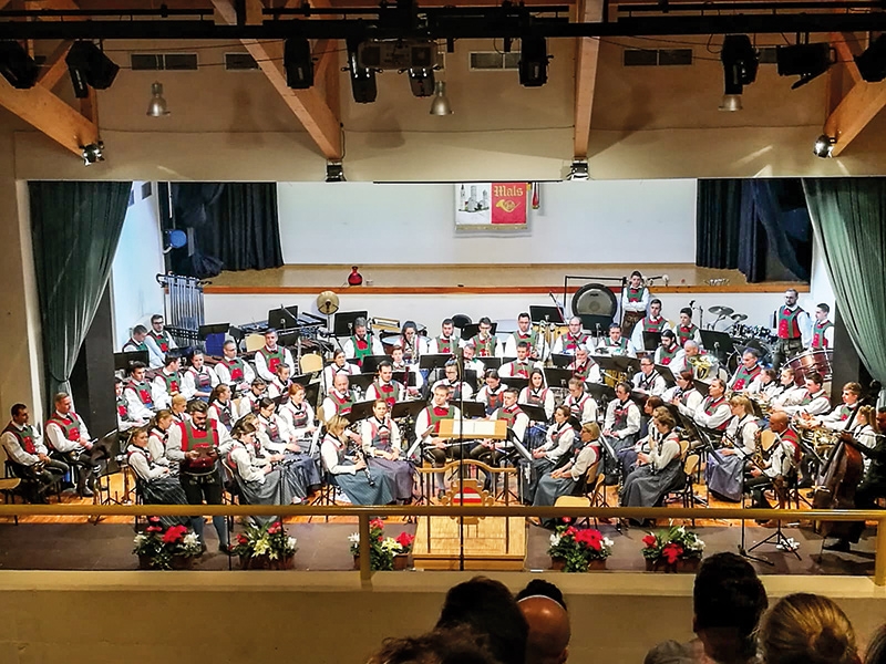 Die Musikkapelle Mals begeisterte beim Neujahrskonzert.