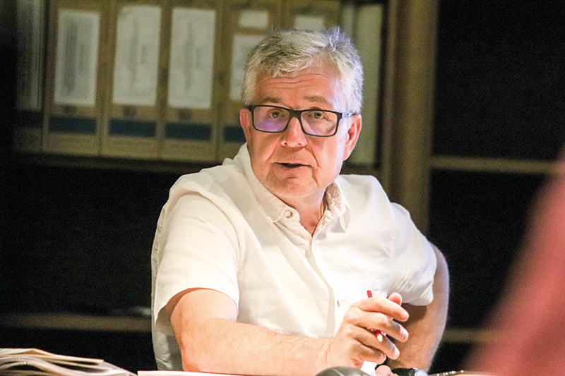 Vizesekretär Roland Reinalter hält in Laas die Stellung