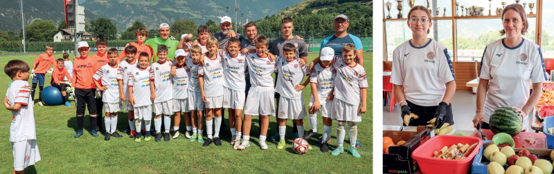 Die jungen Kickerinnen und Kicker in Glurns wurden bestens betreut und verköstigt