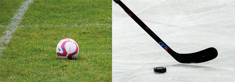 Vorerst ruht der Ball. Auch die Meisterschaft im Eishockey pausiert