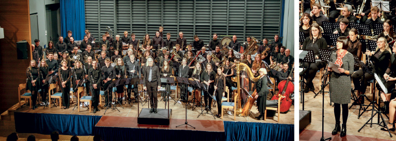 Die 72 Musiker:innen des sinfonischen Blasorchesters Vinschgau haben ein tolles Konzert unter der Leitung von Dietmar Rainer gegeben. Als Konzertsprecherin führte Maria Raffeiner in die Musikliteratur ein