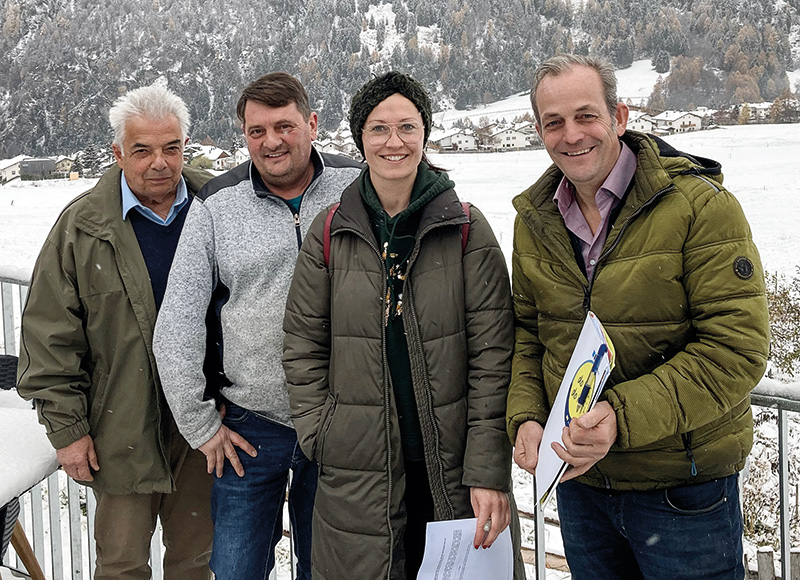 v.l. Plangger Oskar, Fliri Vinzenz, Gufler Gabi, Spechtenhauser Dietmar