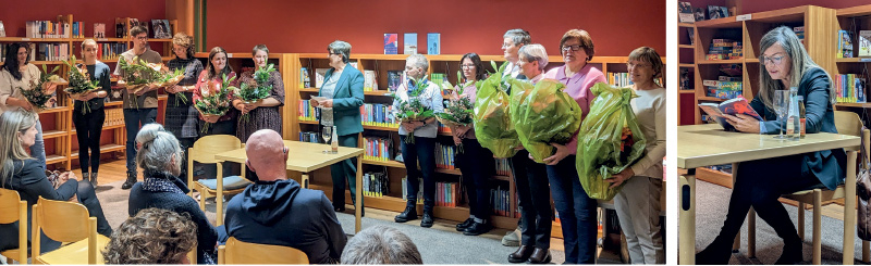 Sie alle haben mitgeholfen, die Bibliothek zu etablieren; Sabine Gruber kam gerne nach Taufers