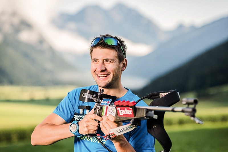 Dominik Windisch, Weltmeister im Biathlon Massenstart 2019: „Ich habe der Sportoberschule Mals viel zu verdanken. Ich habe dort gelernt, selbständig zu werden, wichtig für meinen Sport und mein Leben.“