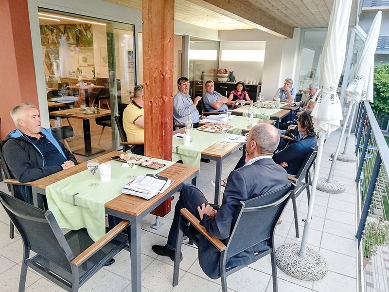 SVP Bezirksleitung Vinschgau erste physische Sitzung nach Videokonferenzen in den letzten Monaten