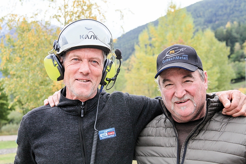 v. l.: Reinhold Stecher von „Heli Austria“ und Max Gritsch von Gritsch Metall: Jahrelange Zusammenarbeit