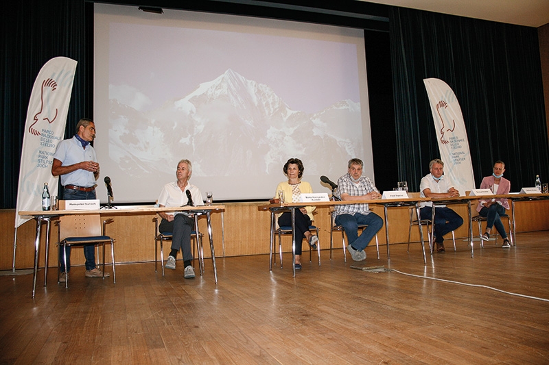 Landesrätin Maria Hochgruber Kuenzer bei der Pressekonferenz im Nationalparkhaus „aquaprad“