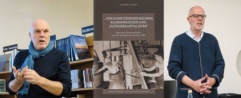 Am 20. November berichtete der Historiker und Autor Hansjörg Telfser über die Industriegeschichte Südtirols, mit besonderem Schwerpunkt von Laas und Prad. Der Historiker Hans Heiss gab eine ausführliche Einführung und mehrere Zuhörerinnen berichteten über ihre Erfahrungen bzw. die Erfahrungen der Familienangehörigen in der Blusenfabrik Bohne.  