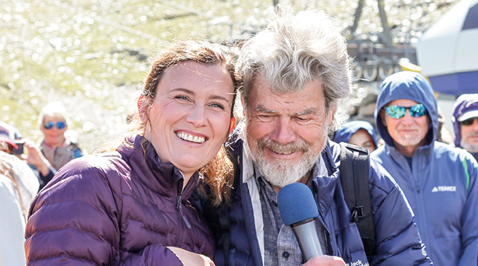 Diane und Reinhold Messner wurden in Sulden heuer schmerzlich vermisst (Bild vom Yakauftrieb 2025)