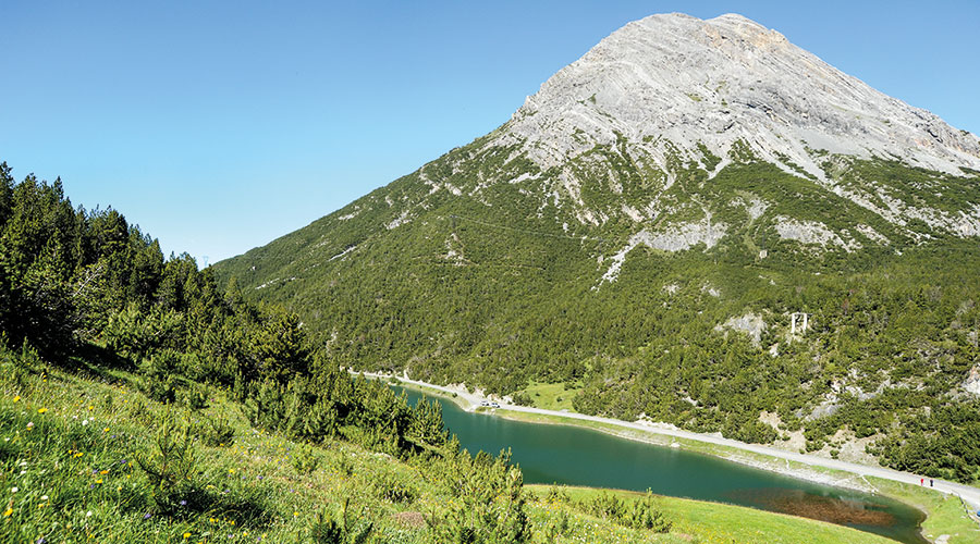 Die Hochfläche von Cancano mit dem Lago delle Scale ist das Fundgebiet der Saurierspuren