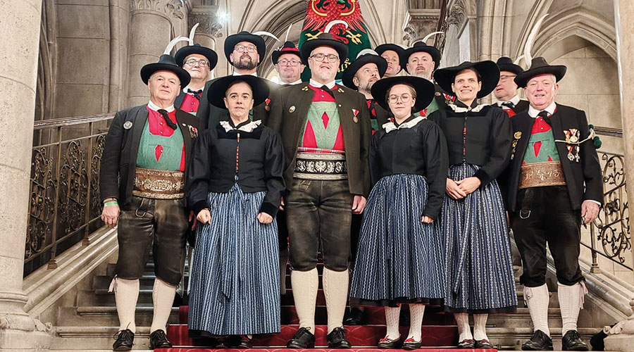 die Abordnung der Schützenkopanie Schlanders