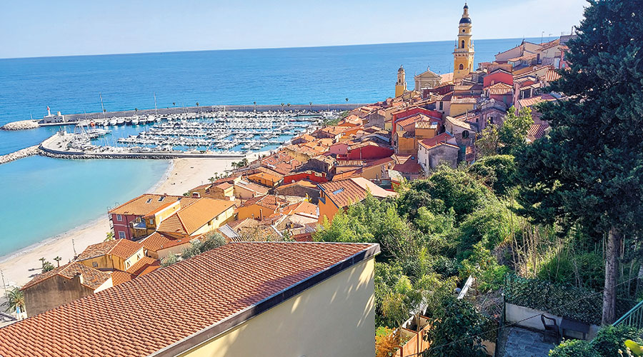 Das mondäne Menton an der Cote d‘Azur in Frankreich