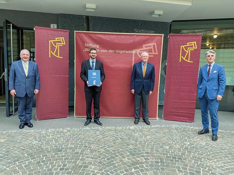 v. l.: Johannes Eigelsreiter, David Fliri, Eduard Höcherl, Hans-Christoph von Hohenbühel
