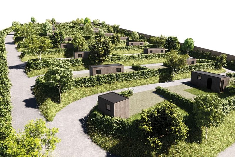 Bebauungs-Schaubild (Rendering Arch. Simon Schiefer)
