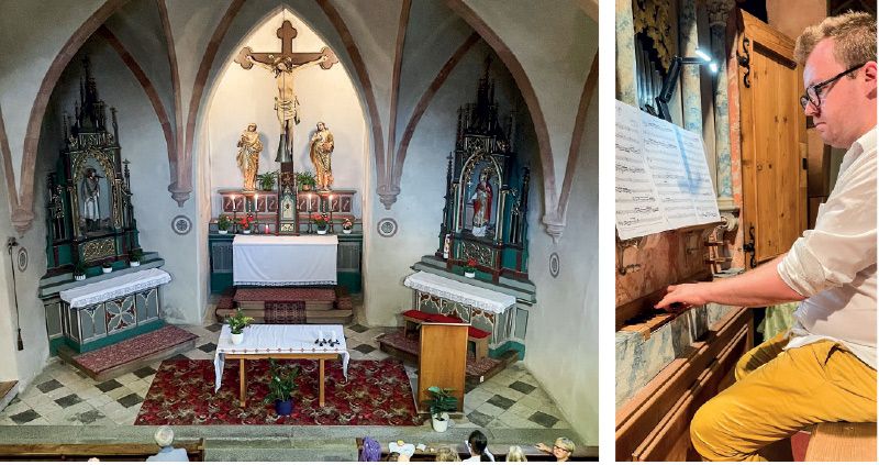 In der Kirche auf der Töll zur hl. Helena wurde am 18. August Patrozinium gefeiert. Der berühmte Organist Marian Polin entlockte der kleinen Orgel wunderbare Töne, die Kirchengemeinde war begeistert