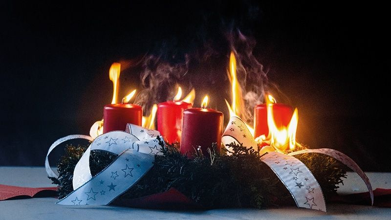 Advent, Advent: Die Gefahr von Wohnungsbränden nimmt statistisch gesehen in der Vorweihnachtszeit zu.