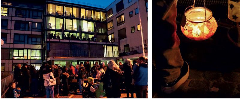 Besinnliche Stimmung vor dem Bürgerheim St. Nikolaus von der Flüe Schlanders
