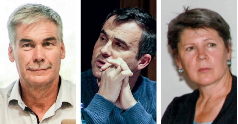 v.l.: Helmut Fischer (BM Latsch), Albert Gögele (BM Partschins) und die Naturnser Sozialreferentin Christa Klotz