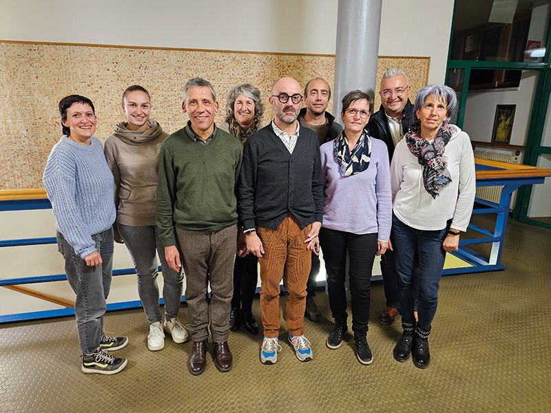 v. l.: Isolde Veith, Jasmin Tscholl, Lukas Graiss, Margareth Kainz, Andreas Tschurtschenthaler, Roland Parth, Roberta Oberhofer, Dieter Pinggera und Andrea Proserpio.