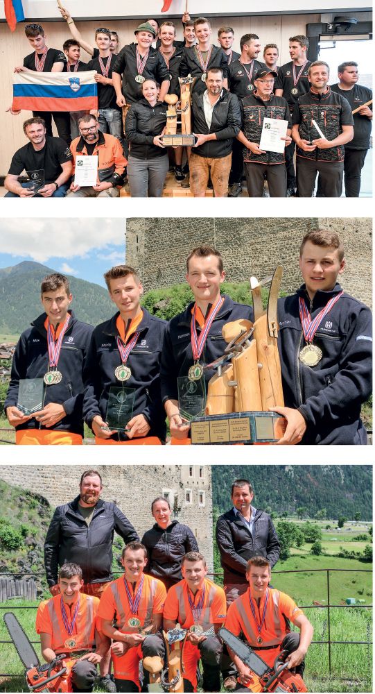 oben: Team Italien vor Slowenien und Deutschland, Mitte v. l.: Canins, Eberhöfer, Kofler, Weger; unten: Team Italy 2023 vorne v. l.: Max Canins, Hannes Kofler, Matthias Weger und Moritz Eberhöfer; hinten v. l.: Klaus Niederholzer, Simone Götsch und Othmar Telfser