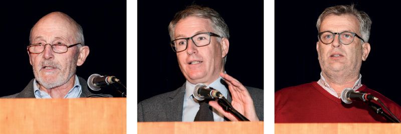 v.l.: BB-Bezirksobmann Raimund Prugger; BB-Direktor Siegfried Rinner; Obmann der Bonifizierung Paul Wellenzohn