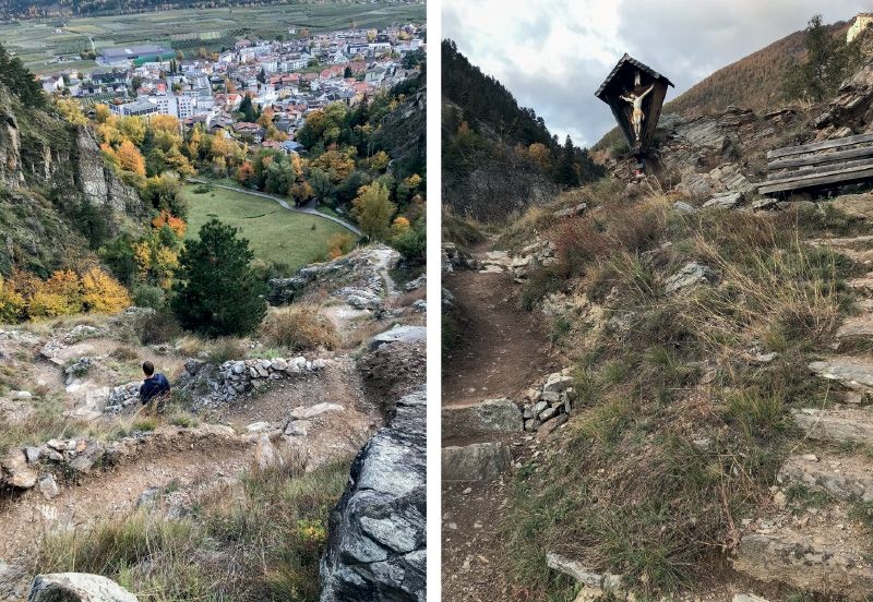 Der Weg von Priel hinauf auf das Schloss Schlandersberg wurde vorbildlich saniert.