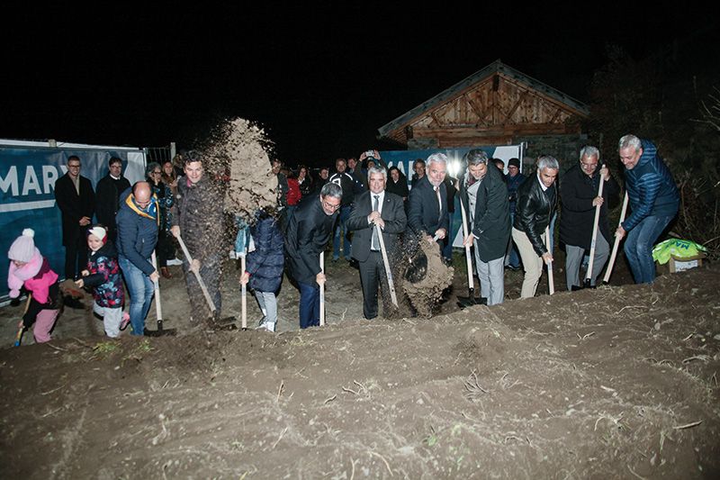Polit- und Wirtschaftsprominenz beim Spatenstich in Reschen für das neue „Gerstl am Reschensee“
