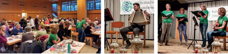 Fein und gemütlich im bei der kfb-Adventsfeier im Geroldsaal in Rabland mit Manuel Lampugnai und der Singgruppe „Loudner Klong“