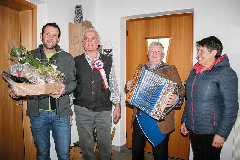 v. l. Simon Fliri aus Naturns, Fritz Moriggl aus Mals, Walter Klotz aus Schluderns und Monika Telser aus Tanas