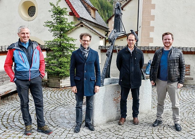 v.l.: Dietmar Rainer, Dominik Bernhard, Lukas Punter und Marian Polin