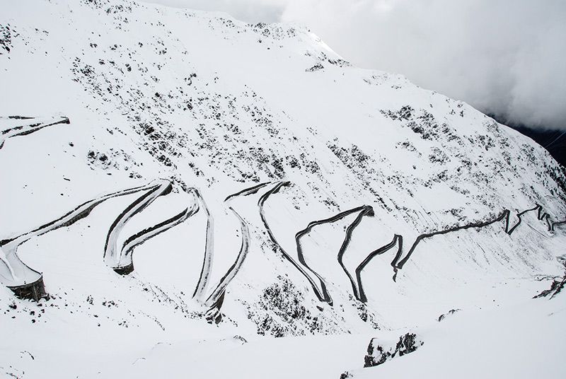 Die Stilfserjoch „Schlange“.
