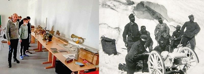 Manfred Haringer ist passionierter Heimatforscher und Sammler. Sein größtes Interesse gilt dem Gebirgskrieg an der „Ortlerfront“ im Ersten Weltkrieg. Seit vielen Jahren hält er Vorträge darüber und zeigt seine Sammlerstücke.