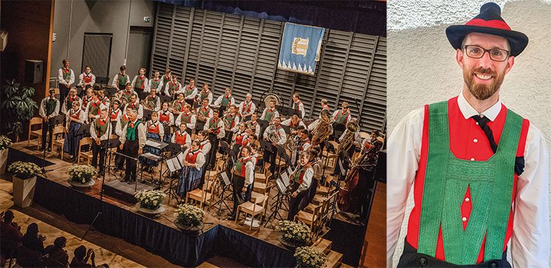 Die „Kortscher Musi“ beim Festkonzert in Schlanders