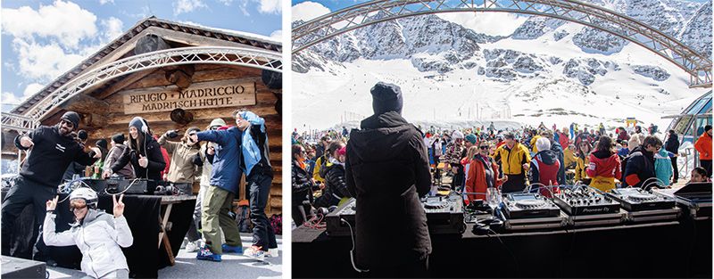 Am Ostersonntag herrschte bei der Openair-Party vor der Madritschhütte hoch über Sulden eine Bombestimmung mit Musik von Diane ENA, DJ Bugs Bunny und Carol Sax Live