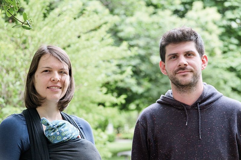 Nicole Daniel und Samuel Holzner vom Vorstand des Vereines „Natur erleben Vinschgau“