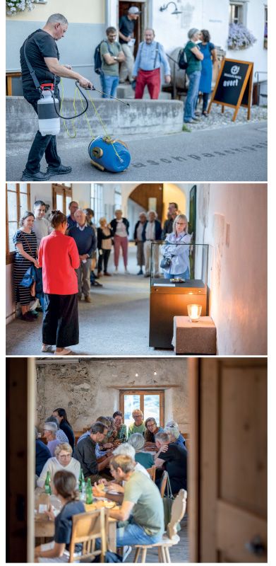 v.o.: „Pasch“ - Performance des Künstlers Pascal Lampert; Führung bei Kerzenschein im Kloster St. Johann; „regional & knusperig“ im Muglin Mall