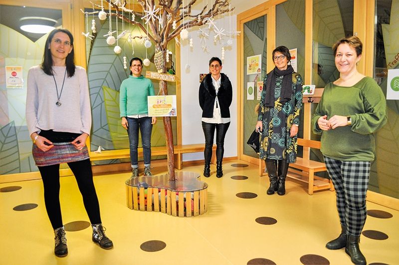Vorstand Elki Netzwerk v.l.: Ulrike Pitscheider, Melanie Doná, Andrea Kousminscki, Kunhilde von Marsoner und Sandra Moszner