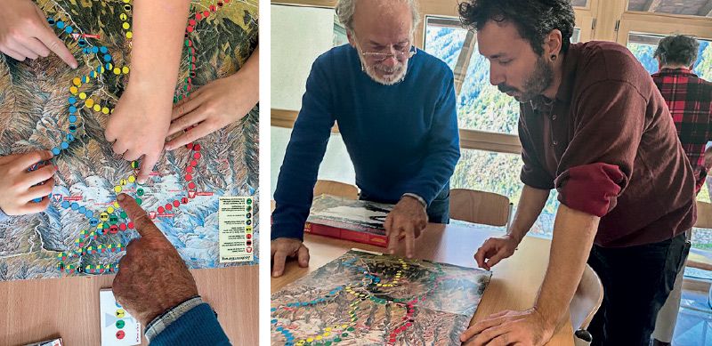 Schulprojekt zur historischen Geografie; Gianni Bodini mit Tommaso Barbieri von AISO Italia – Verein zur Archivierung mündlich überlieferter Geschichte.